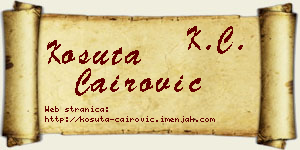 Košuta Čairović vizit kartica